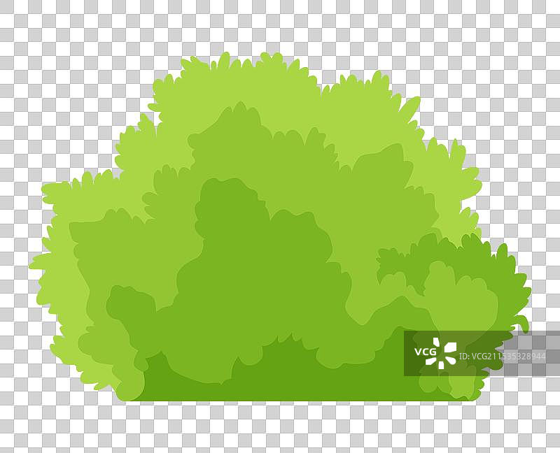 卡通丛林或公园灌木图标图片素材