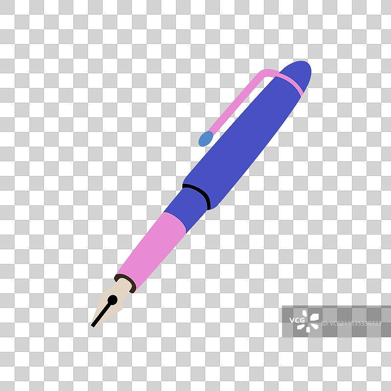 经典手写工具的墨水笔与笔尖图片素材