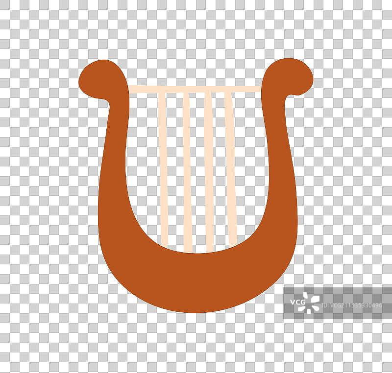 古希腊古典弦乐器里拉琴图片素材