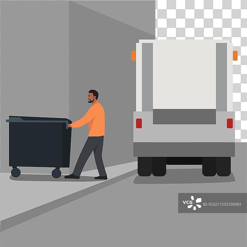 城市卫生中的回收与运输图片素材