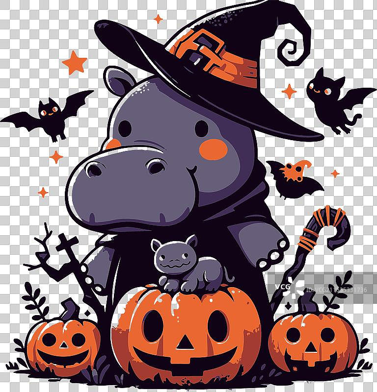 万圣节河马图像艺术图片素材