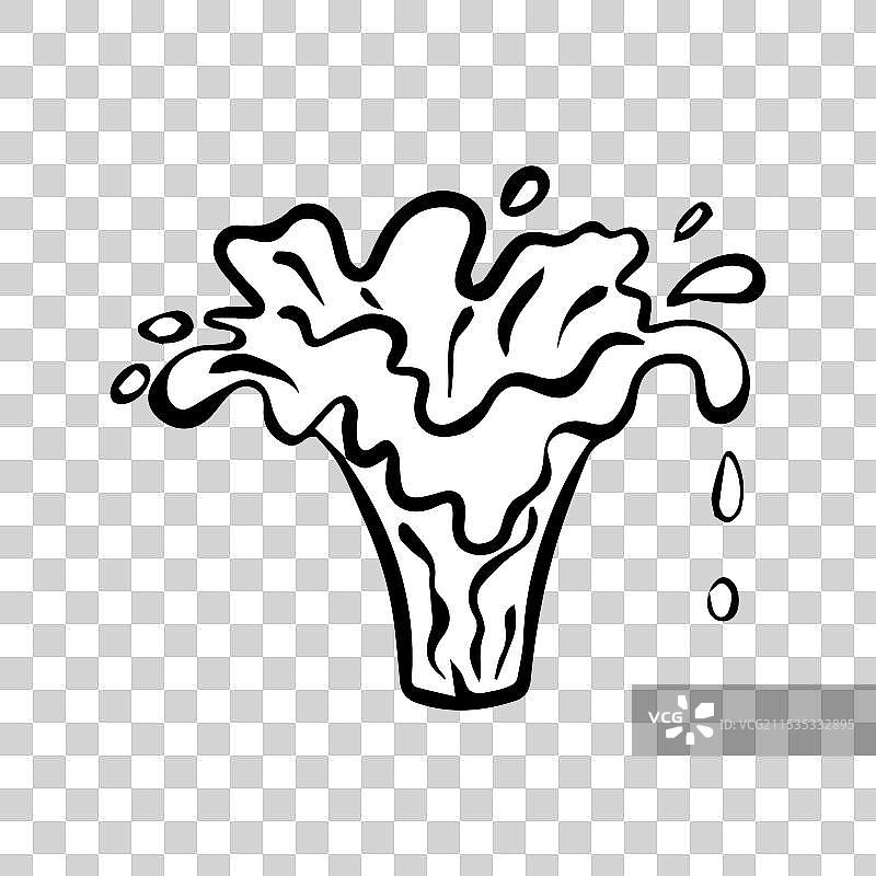 水花溅起的王冠轮廓图图片素材