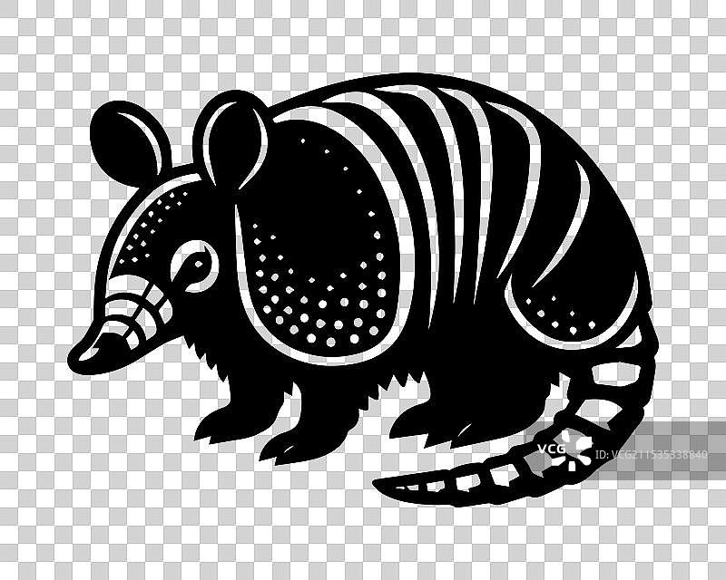 犰狳剪影图标图形标志设计图片素材