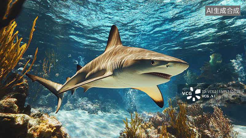 【AI数字艺术】潜伏在深海的巨型猎食者图片素材