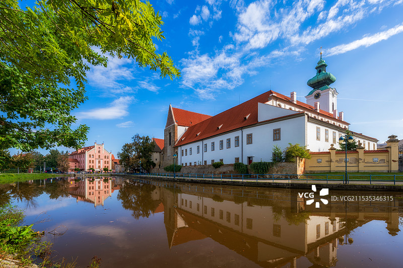 捷克共和国，南捷克州，捷克布杰约维采ČESKÉ BUDĚJOVICE，多明我会修道院，献圣母于主堂图片素材