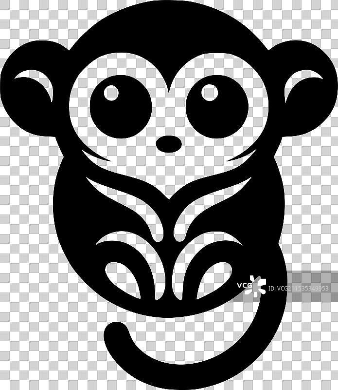 迷人的黑白色眼镜猴照片图片素材