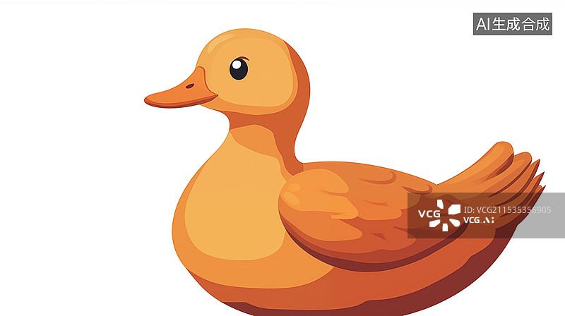 【AI数字艺术】卡通鸭子插画图片素材