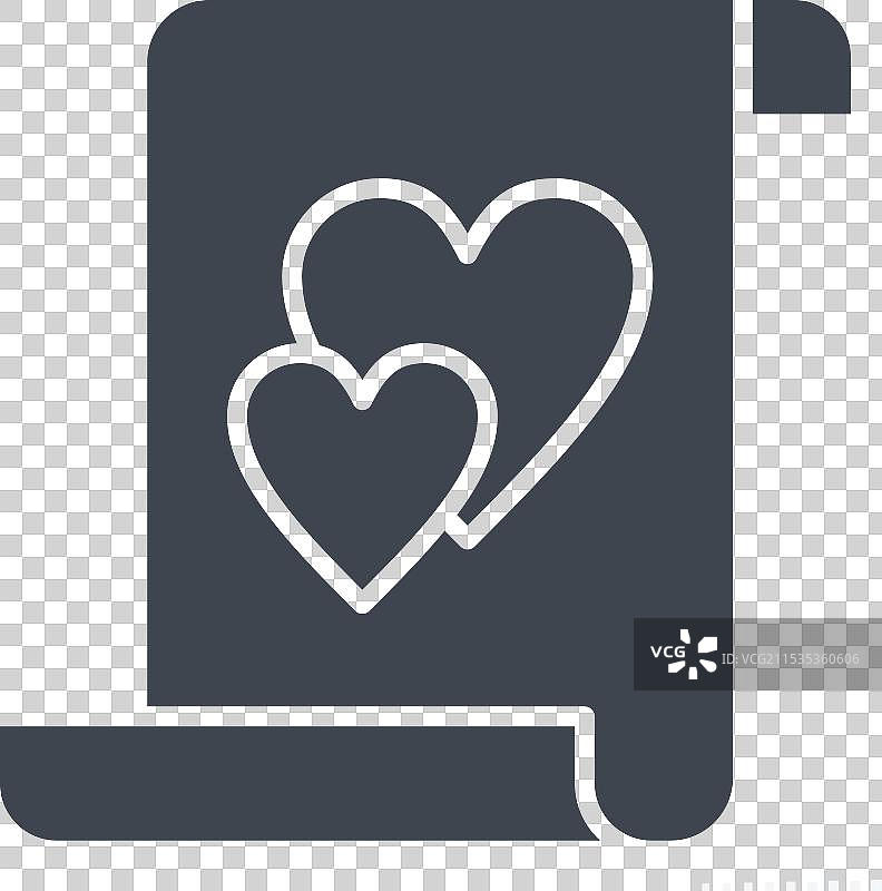 与戒指符号相关的婚姻图标，图形风格图片素材