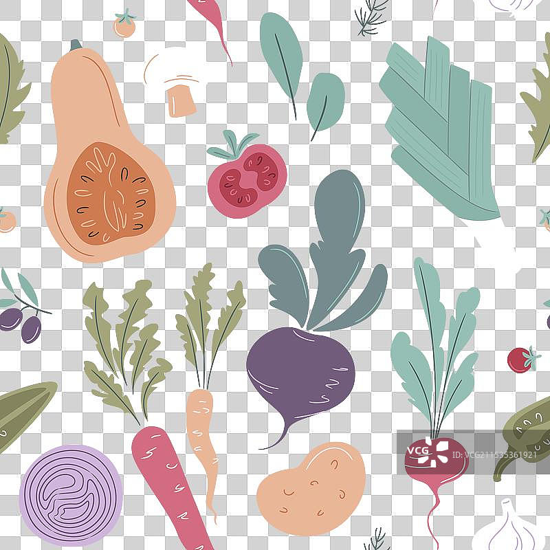 无缝蔬菜图案有机食品图片素材