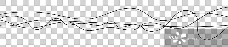 细长的弯曲波浪线图片素材
