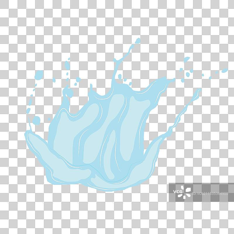 大面积溅出的液体在表面上图片素材