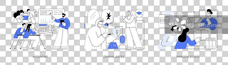 应用科学副学士学位的孤立卡通形象图片素材