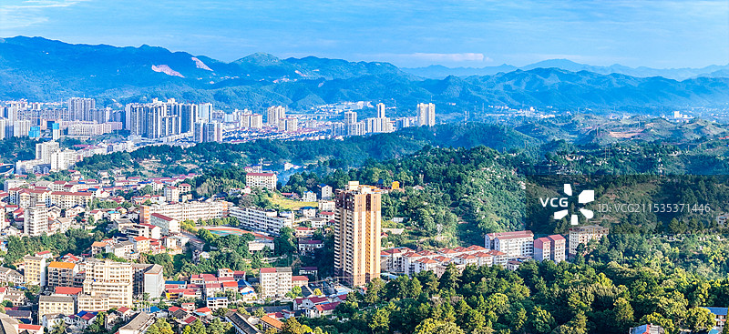 溆浦县 灵翠山 溆浦浮桥 卢峰镇 辞海广场 航拍图片素材