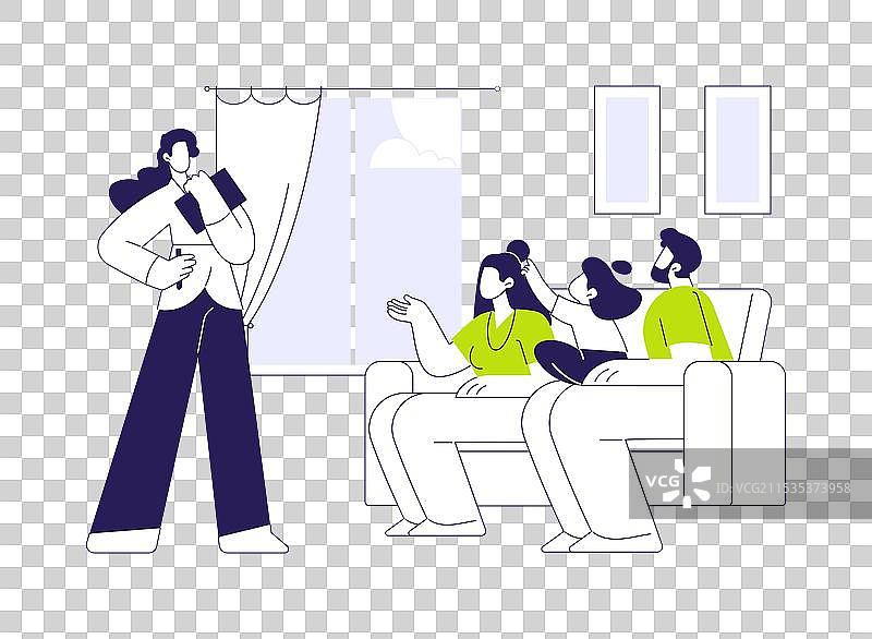 社会工作者访问抽象概念图片素材