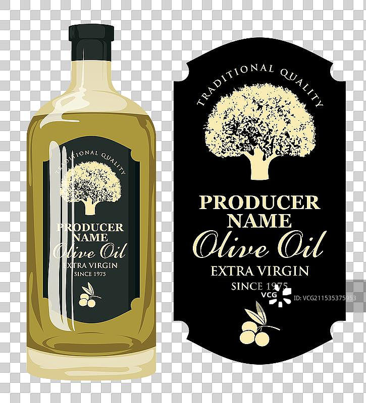特级初榨橄榄油标签图片素材
