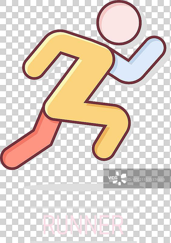 漫画风格的跳跃人物图标图片素材