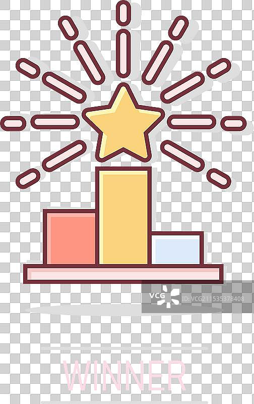 漫画风格的讲台图标与卡通底座图片素材