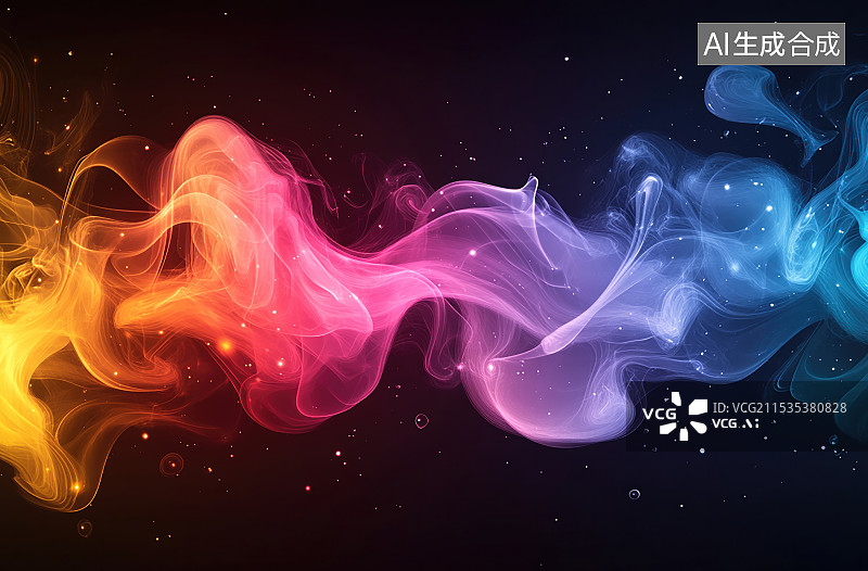 【AI数字艺术】颜料挥发喷散的画面图片素材