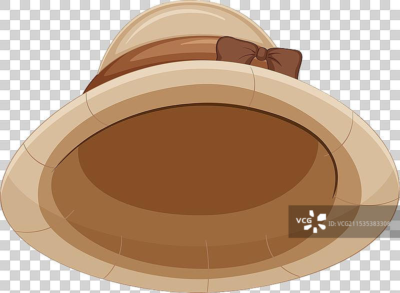 戴草帽的孤独女性卡通形象图片素材