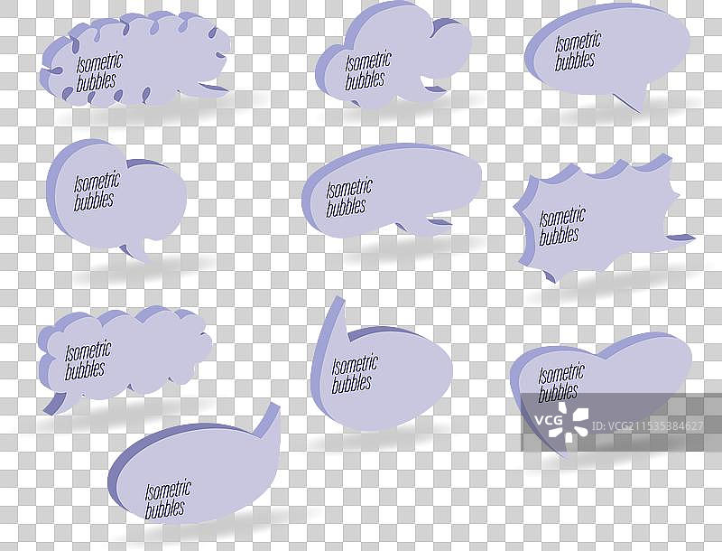 等距消息气泡图片素材