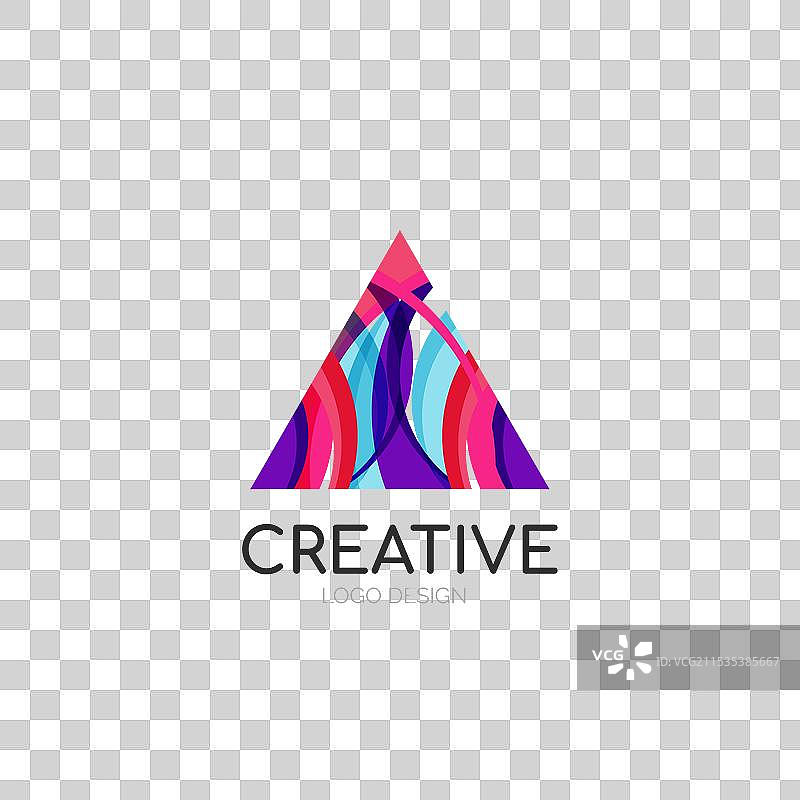 三角形抽象标志商业徽章图标图片素材