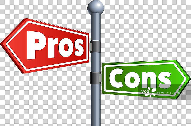 街道方向标志的优缺点图片素材