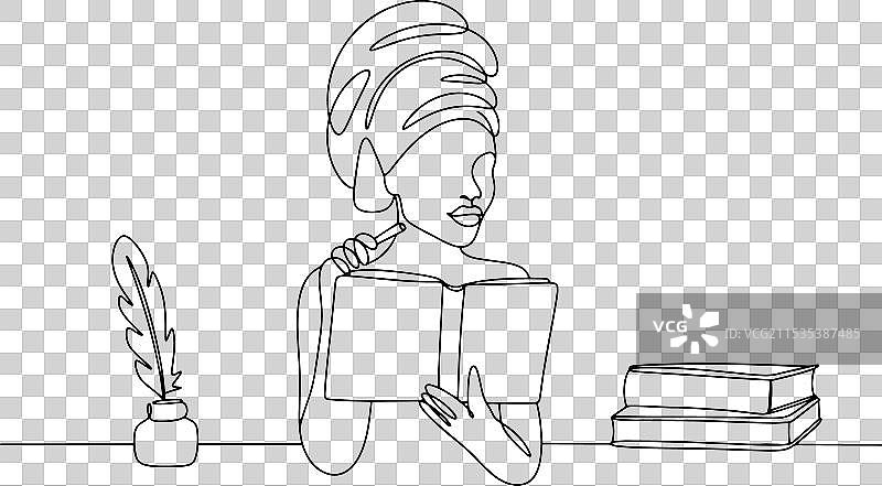 非洲作家 一行图片素材