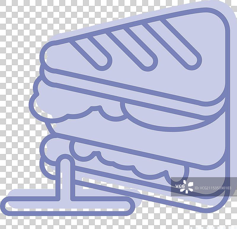 与早餐相关的三明治图标符号二图片素材