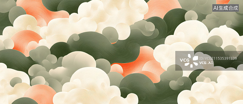 【AI数字艺术】柔和色彩云彩纹理背景图片素材