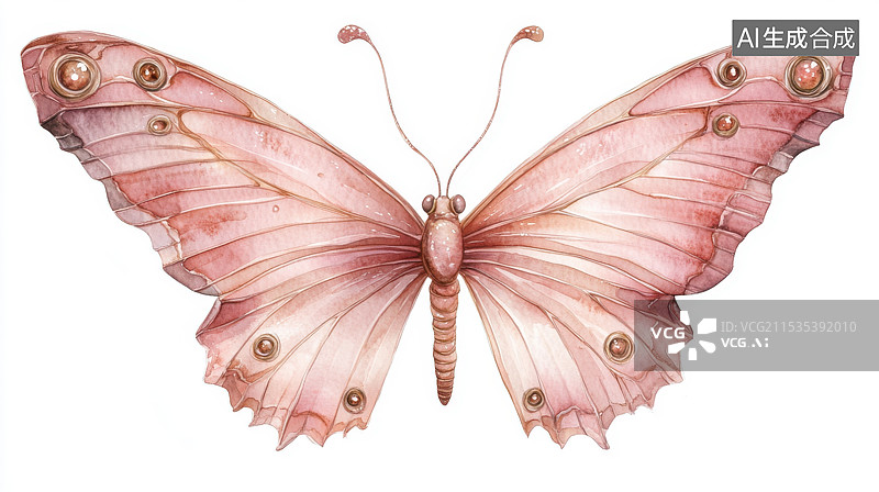 【AI数字艺术】美丽的粉色蝴蝶图片素材