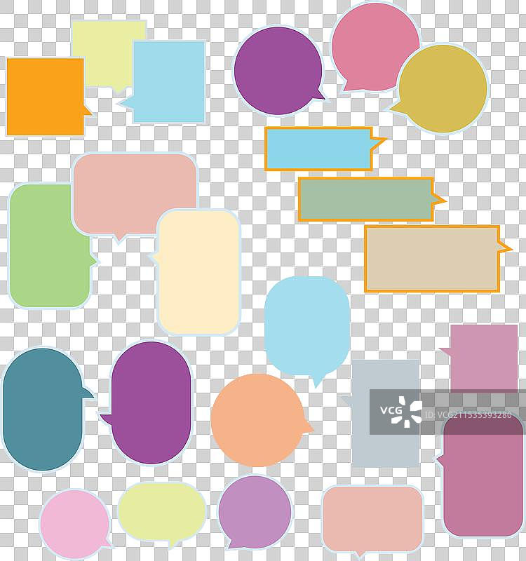 一组彩色纸质横幅图片素材