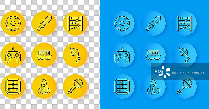 设置线条井字游戏游戏手柄乘客列车图片素材