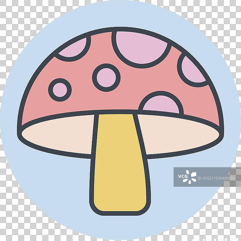 与水果和蔬菜相关的蘑菇图标图片素材