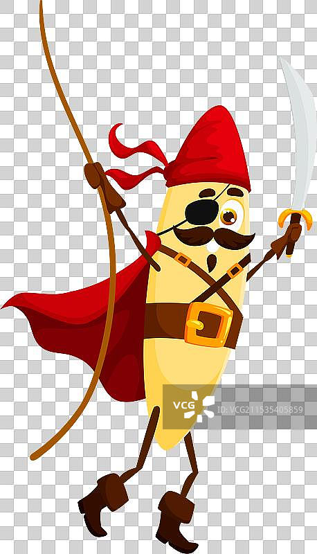 卡通意大利面海盗与私掠者图片素材