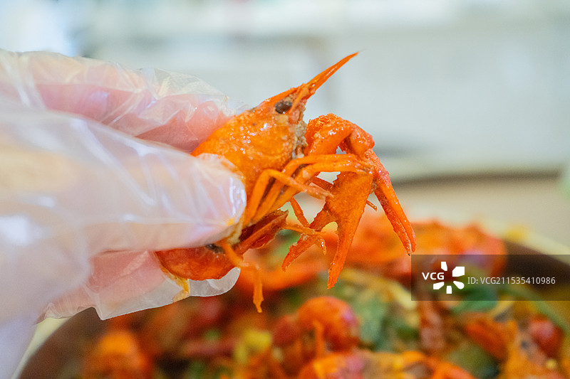 小龙虾，中国传统美食，美味营养高蛋白食物，海鲜过敏图片素材