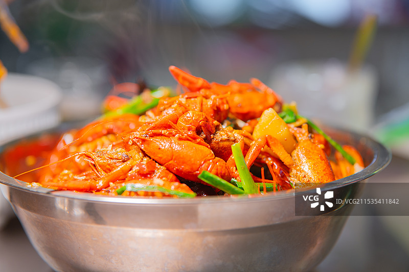 小龙虾，中国传统美食，美味营养高蛋白食物，海鲜过敏图片素材