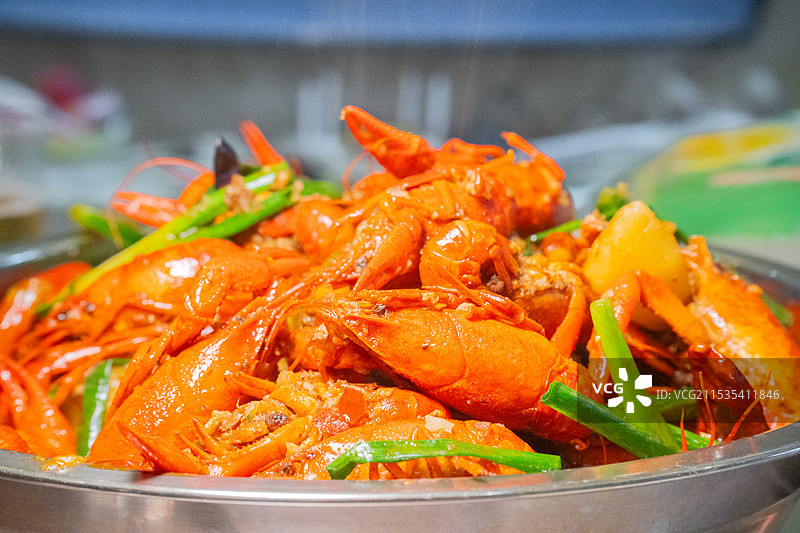 小龙虾，中国传统美食，美味营养高蛋白食物，海鲜过敏图片素材