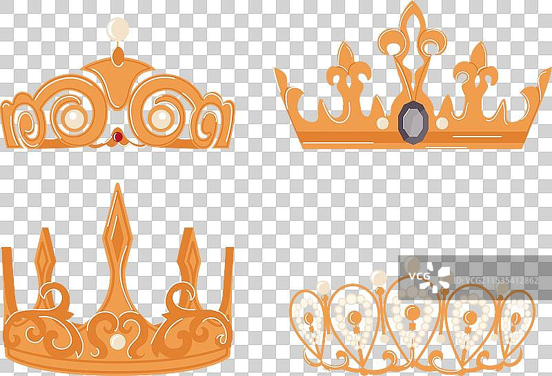 金色国王和女王皇冠图片素材