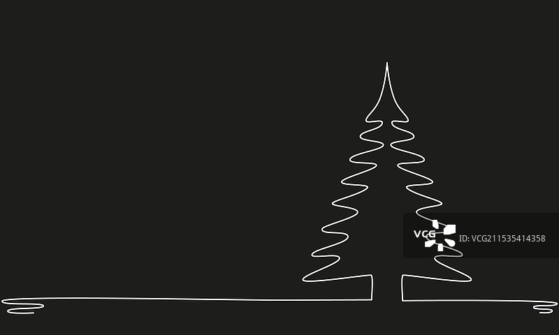 圣诞树 - 手绘单个图片素材