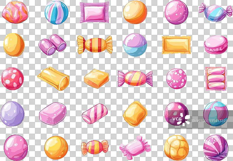 卡通嚼口香糖糖果泡泡水果软糖图片素材