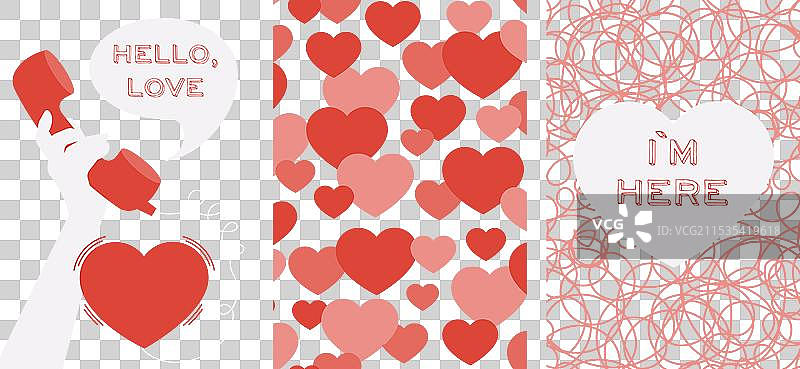 一组简单的爱情标志海报图片素材