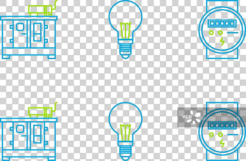柴油发电机的电表接线图片素材