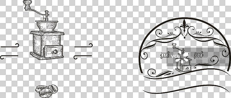 复古风格的标志元素图片素材