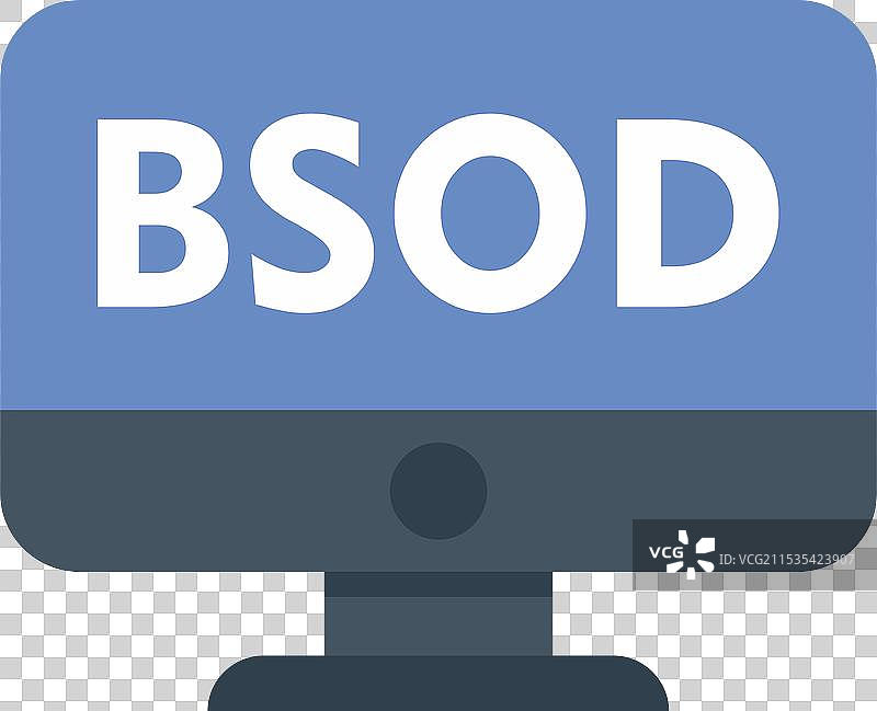 桌面上显示蓝屏死机错误图片素材