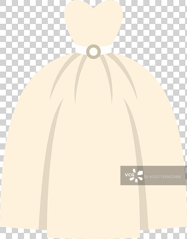 优雅的白色婚纱，带有心形设计图片素材