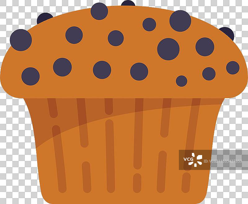 美味的蓝莓松饼装饰着森林景观图片素材