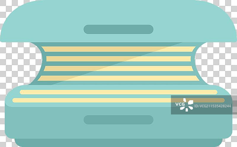 现代日光浴室日光浴晒黑床开启图片素材