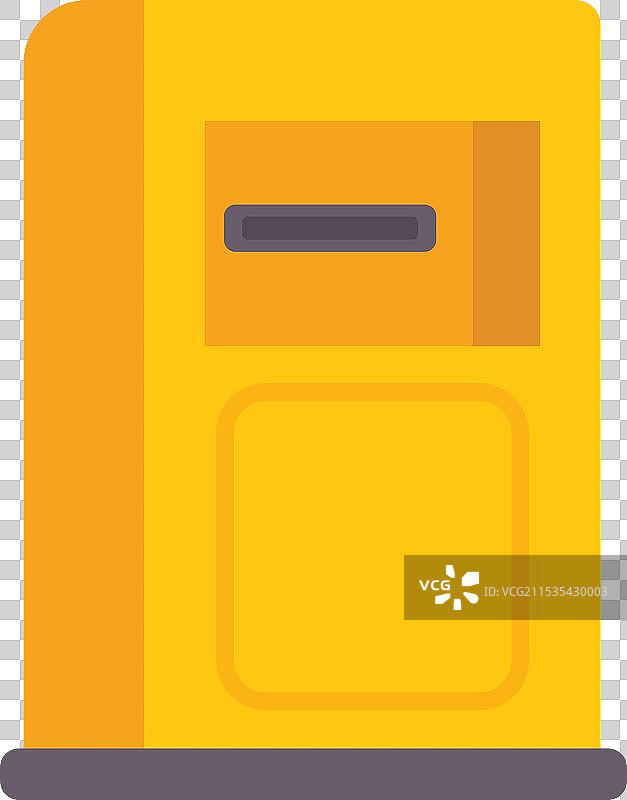 黄色邮箱矗立在地面上图片素材