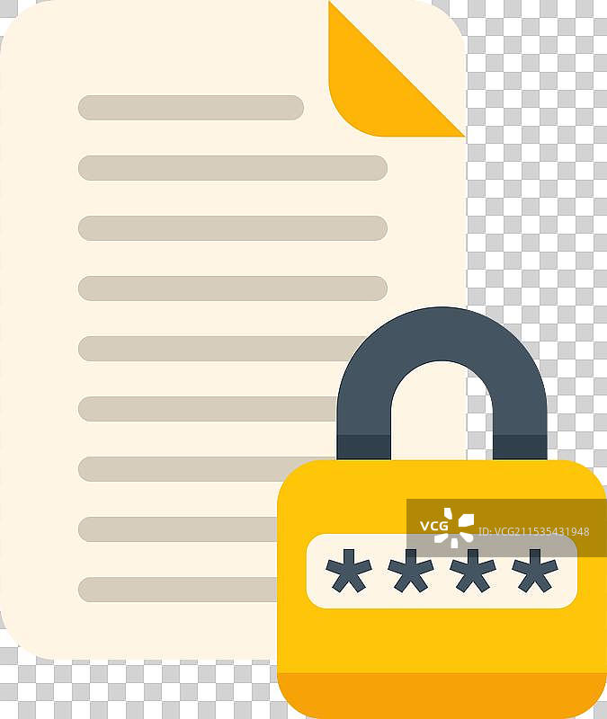 锁住文件的挂锁，象征着数据保护图片素材