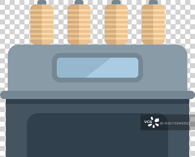 纺织机与线轴图标图片素材